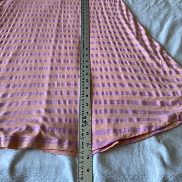 Everly Women's Orange / Lilac Striped  A-Line Tank Top Summer Dress‎ Size Medium - Picture 7 of 10